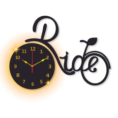 Bicycle Design Laminated Wall Clock With Backlight