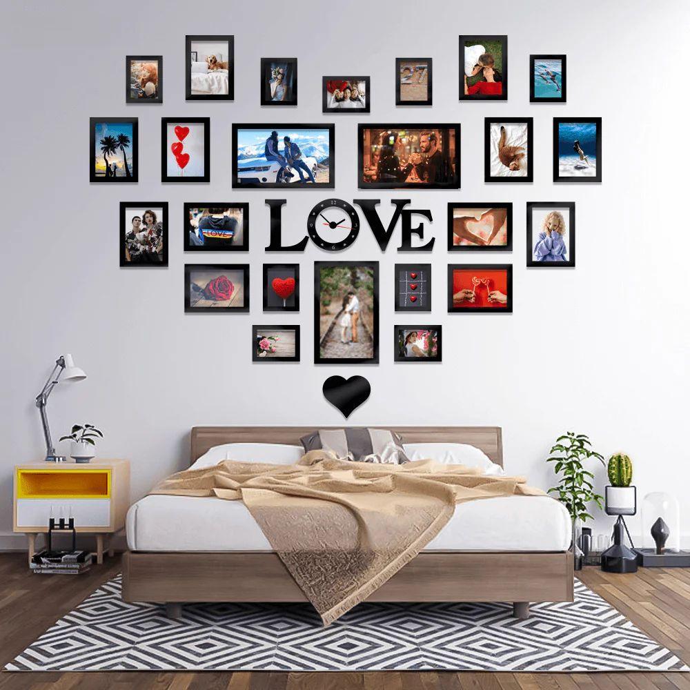 Beautiful Love Frame Laminated Sheet Clock