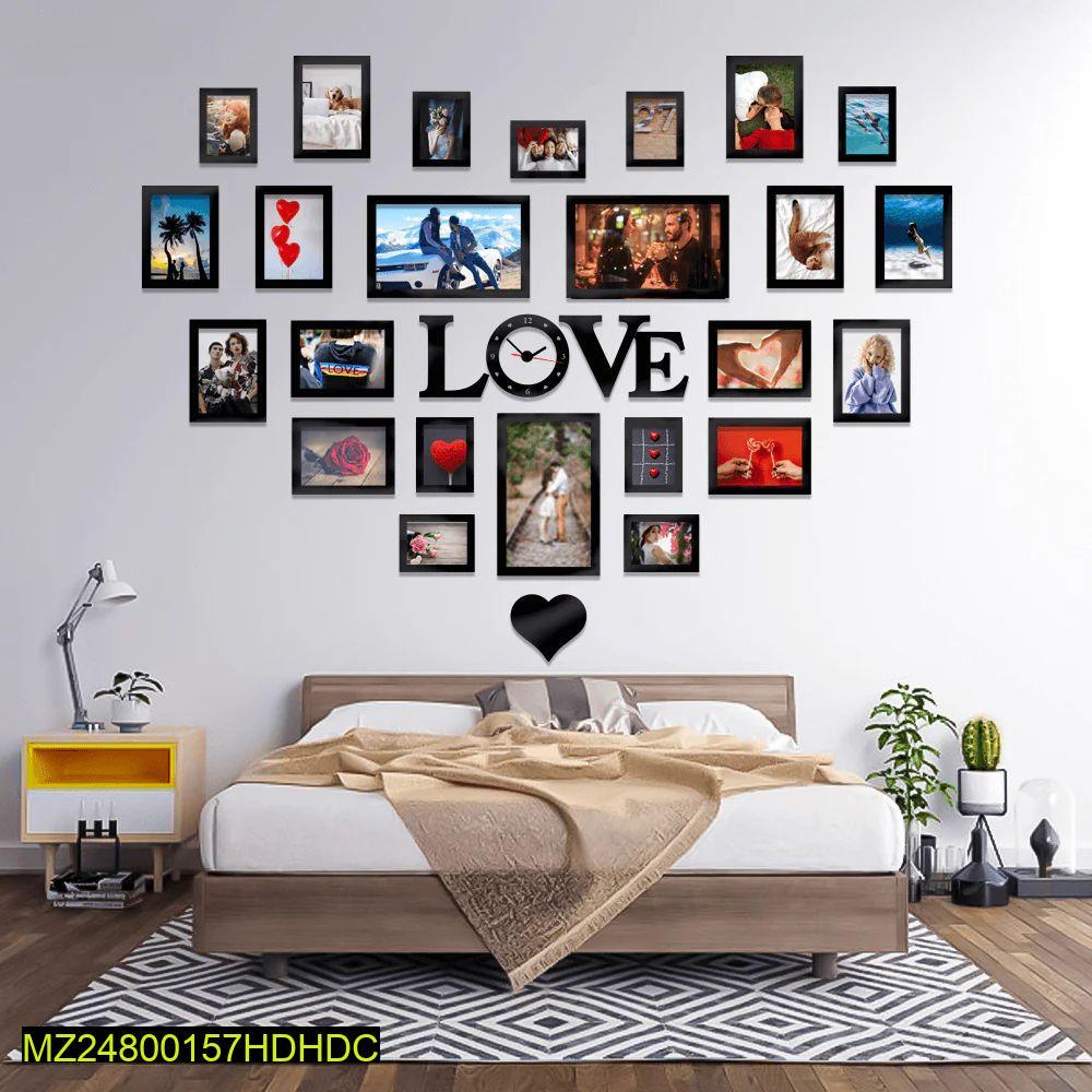 Beautiful Love Frame Laminated Sheet Clock