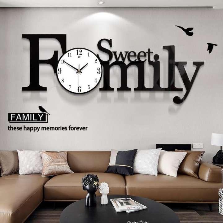 Home Design Sticker Wall Clock