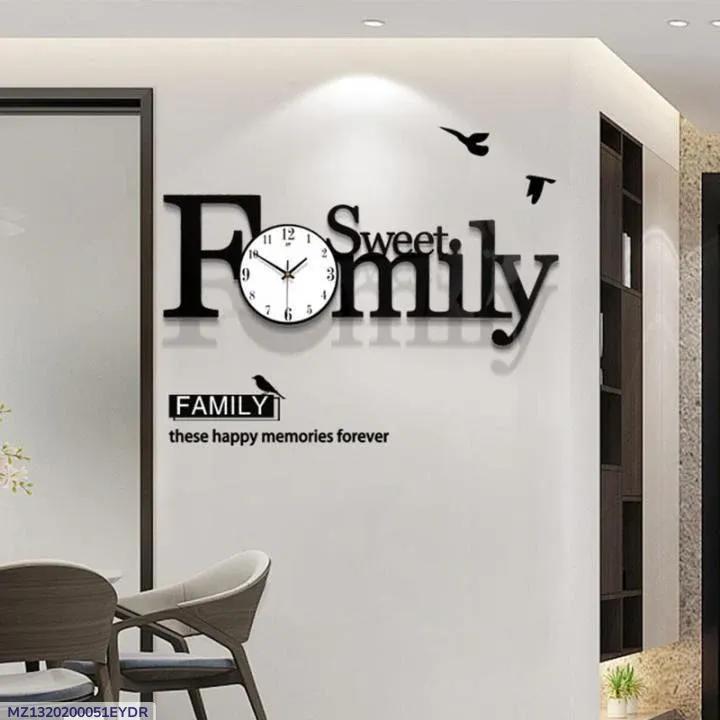 Home Design Sticker Wall Clock