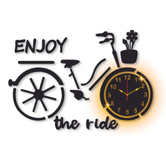 Bicycle Design Laminated Wall Clock With Backlight